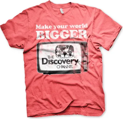 Productafbeelding van T-shirt "Maak je wereld groter" - X-Large - Rood met grijze tinten