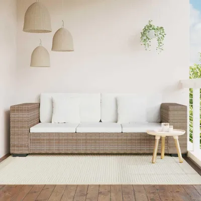 Produktbild von vidaXL 3-Sitzer Sofa Echtes Rattan