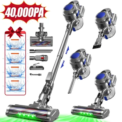 Produktbild von Aiibot Akku Staubsauger, 40000Pa Staubsauger Kabellos 50 min, Staubsauger 5-in-1 Filtersystem, Handstaubsauger1.6L, für Teppich/Tierhaare