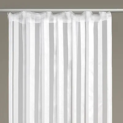 Produktbild von Záclona s volánovou páskou (pruhy, polopriehľadná), rozmer: 140x175cm, farba: biela