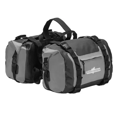 Immagine prodotto di Borsa laterale impermeabile da sella per moto, adatta per BMW R1250GS R1200GS F850GS F750GS LC ADV, compatibile con Suzuki V-Strom, borse laterali, 2 pezzi 25L grigio