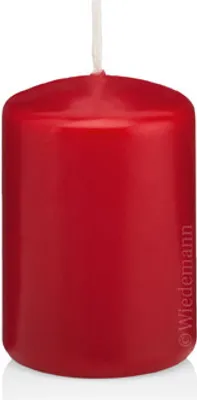 Produktbild von 24 Stumpen Kerzen Rubin Rot 8 x 4 cm (H X D) deutsche Marken Kerzen aus 100% Paraffin Wachs in er RAL Kerzen Qualität