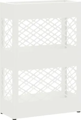 Image de Porte-parapluie Blanc 28 x 12 x 41 cm Acier