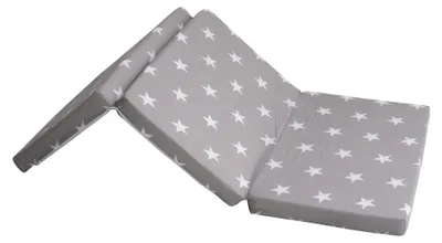 Produktbild von roba Reisebettmatratze 'Little Stars', faltbares Reisebett, Baby/Kinderbett 60x120cm, Tragetasche