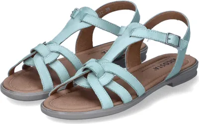 Image de Ricosta Sandalettes/ Sandales à lanières pour filles BIRTE Vert Cuir lisse Taille : 33
