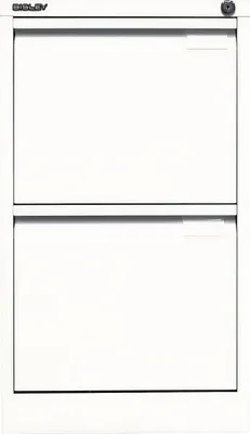 Produktbild von Hängeregistraturschrank, einbahnig, 2 Hängeregistraturen, weiß