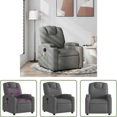 Produktbild von The Living Store Massagesessel Dunkelgrau Stoff