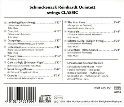 Obrázok produktu pre Schnuckenack Reinhardt (1921-2006): Swings Classic - - (CD / S)