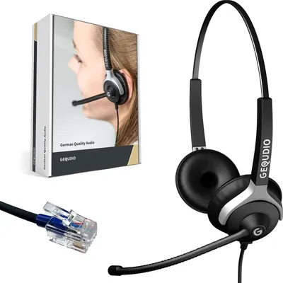 Immagine prodotto di GEQUDIO Cuffie a 2 orecchie per Cisco con cavo