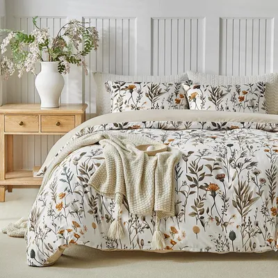 Productafbeelding van Elzusha - Microfiber Bedlinnen Set 240 x 220 cm met Bloemenpatroon