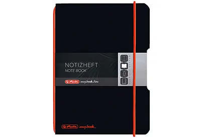 Produktbild von Herlitz Notizheft my.book flex A6 PP 40Bl. kariert schwarz