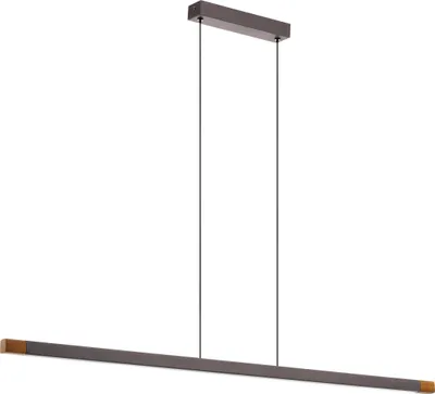 Produktbild von EGLO LED Pendelleuchte Esstisch Lisciana, Hängelampe, FSCM70HB, Esszimmerlampe aus Aluminium in braun und Holz in Walnuss-Optik, 126 cm