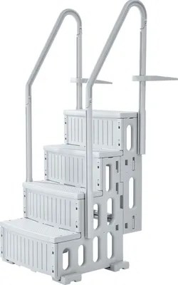 Obrázek produktu pro Bazénový žebřík VEVOR, 4 stupně, nosnost 180 kg, vhodný pro nadzemní i zapuštěné bazény o průměru 48-54 palců a jakýkoli povrch paluby