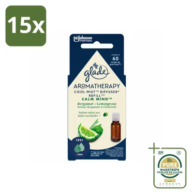 Obrázok produktu pre 15 kusov náplne do difuzéra aromaterapie Glade Calm Mind – 17,4 ml – balenie