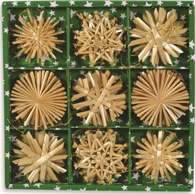 Produktbild von Strohsterne Sortiment 6 cm 30 stk