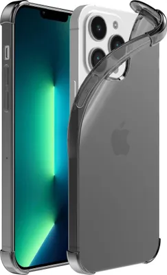 Immagine prodotto di Smartphonica iPhone 13 Pro custodia in silicone antiurto trasparente con paraurti - Nero