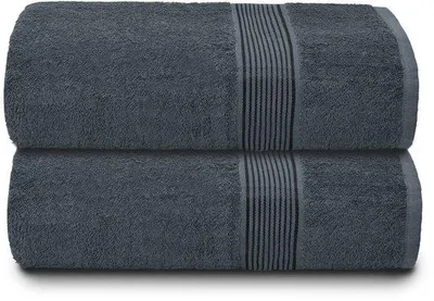Productafbeelding van Unyqoos® Set van 2 extra grote badhanddoeken, 100 x 150 cm – 100% katoen, zacht en absorberend, lichtgewicht en sneldrogend materiaal, machinewasbaar, geschikt voor de droger