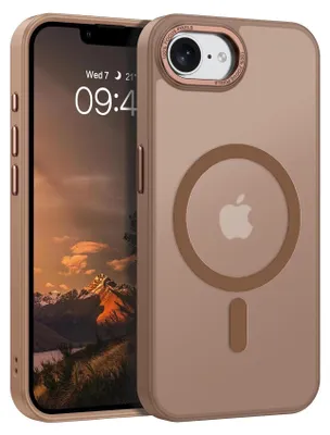 A product shot of a phone case with a phone inside, showcasing its features.