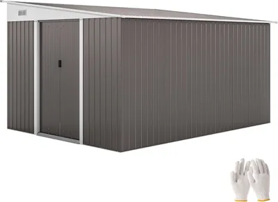 Obrázek produktu pro Zahrada – Zahradní sklad – Skladovací prostor – Úložný box – Ocelová skladovací budova – Odolná, pozinkovaná ocel