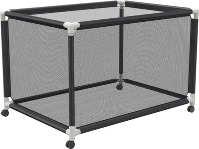 Obrázek produktu pro TRMLBE Úložný kontejner se 4 kolečky, 122x78x88 cm Velký organizér PVC trubka + prodyšný síťovaný držák na těstoviny Úložný vozík, pro bazénový organizér skladování malých dílů