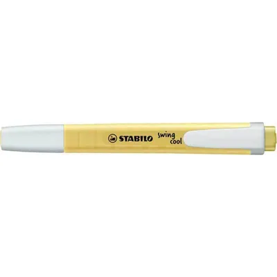 Obrázok produktu pre STABILO swing cool Pastel, 1 kusov, Žltá, Hrot dláta, Biela, Žltá, Kolo, 1 mm