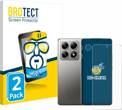 A product shot of screen protectors for a Xiaomi 14T Pro, with packaging and a depiction of the phone.
