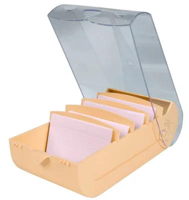 Produktbild von EXACOMPTA Lernkartei BunnyBox A8 korallenrot inkl. 100 Karteikarten