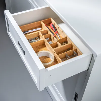 Produktbild von Schubladeneinsatz Besteckkasten Schubladen Organizer Aufbewahrungsbox variabel