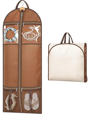 Immagine prodotto di Sacca porta abiti da donna, beige, 165 cm, con 4 tasche
