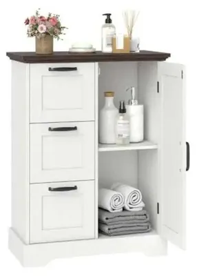 Image de Armoire coulissante avec 3 tiroirs de rangement