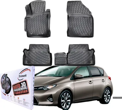 Produktbild von Trimak Autofußmatten kompatibel mit Toyota Auris E180 2012–2019 (kein Hybrid) Auto Allwetter Gummimatten