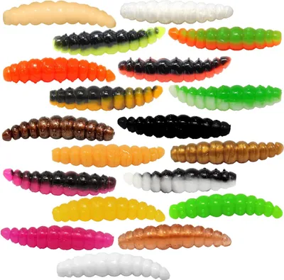 Produktbild von FTM Omura Baits Larvy Käse 4,5cm - 10 Gummiköder, Farbe:Schwarz / Dunkelpink