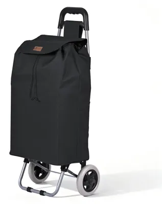 Obrázek produktu pro VOUNOT® Hliníkový nákupní vozík na schody, skládací nákupní vozík, 2 kolečka, voděodolný Oxford, 59 l, černý