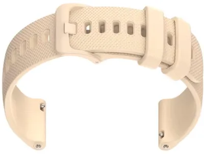 Immagine prodotto di Bracciale in silicone Jumada, color beige, 20 mm – Compatibile con smartwatch Garmin – Chiusura rapida – Vestibilità confortevole