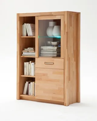 Produktbild von Highboard 2 Fenja Kernbuche Keilverzinkt massiv 98x145x40 cm