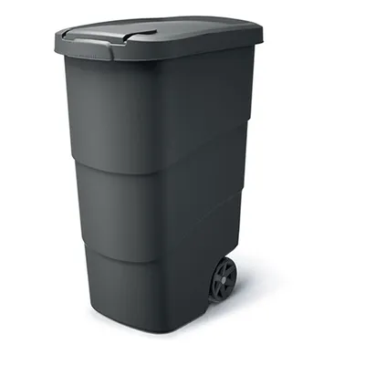 Produktbild von Mülleimer Mülltonne mit Rädern Deckel 90L Abfalleimer Abfalltonne Schwarz TOP!