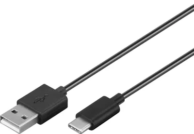 Produktbild von Goobay USB-A/USB-C, 1 m, 1 m, USB A, USB C, USB 2.0, Männlich/Männlich, Schwarz