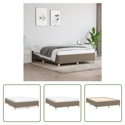 Produktbild von The Living Store Bettgestell Taupe 140x190 cm Stoff