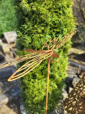 Productafbeelding van Edelrost tuinpaal, libelle, groot