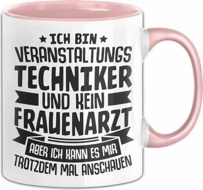 Produktbild von Veranstaltungstechniker Tontechniker Lichtechniker Geschenk Tasse Geschenkidee (Rosa)