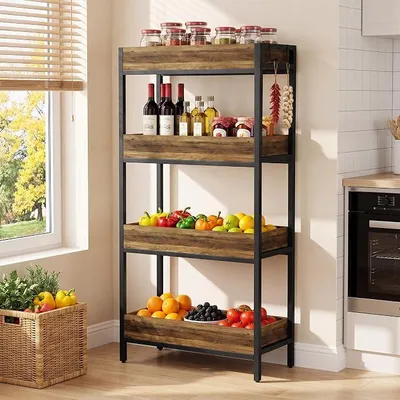 Produktbild von Obstschale und Etagere zur Obst- und Gemüseaufbewahrung | Küchenaufbewahrung, Obstkorb, Tischdekoration, Aufbewahrungslösung, Mehrstöckig