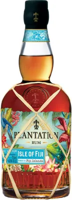 A bottle of Plantation Isle of Fiji rum.