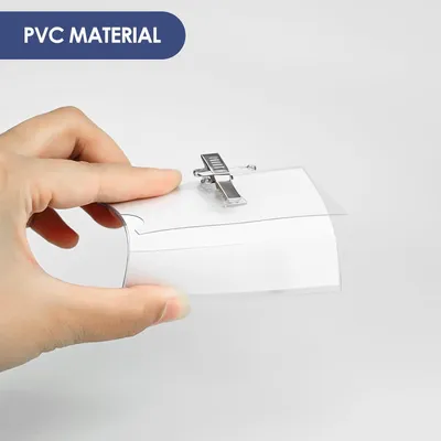 Produktbild von Namensschilder transparente ID-Kartenhalter - 100 Stück - 90 x 56 mm - für Schulen und Büros