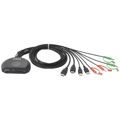 Immagine prodotto di SP-KVM-210 KVM-Konsole HDMI Tastatur 4096 x 2160 Pixel (SP-10105820)
