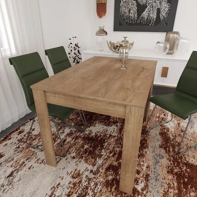 Produktbild von Skye Decor, Single 120 - Caucasian, Oak, Esstisch, Eiche, 100 % MELAMINBESCHICHTETE SPANPLATTEN, 120 x 80 x 78 cm