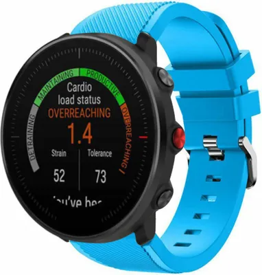 Produktbild von Strap-it Polar Vantage M Twill Silikonarmband (Hellblau)