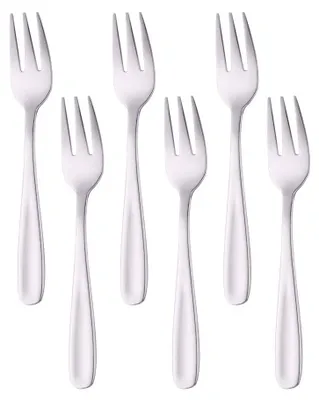 6 Dessertgabeln Edelstahl 18/10, 14 cm, spülmaschinengeeignet