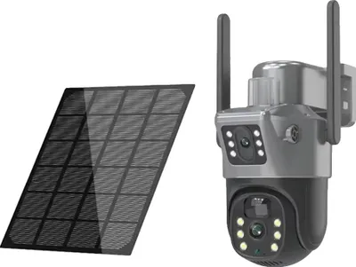 Obrázek produktu pro PTZ solární kamera, 8MP duální objektiv, noční vidění, WIFI Přidejte kartu 128G, EU zástrčka-a