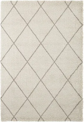 Zdjęcie produktu dla Dywan Shaggy boho do salonu, kremowo szary, gęsty miły 120x170 cm