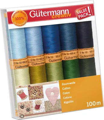 Produktbild von Gütermann Nähgarn-Set Baumwolle 10 x 100m